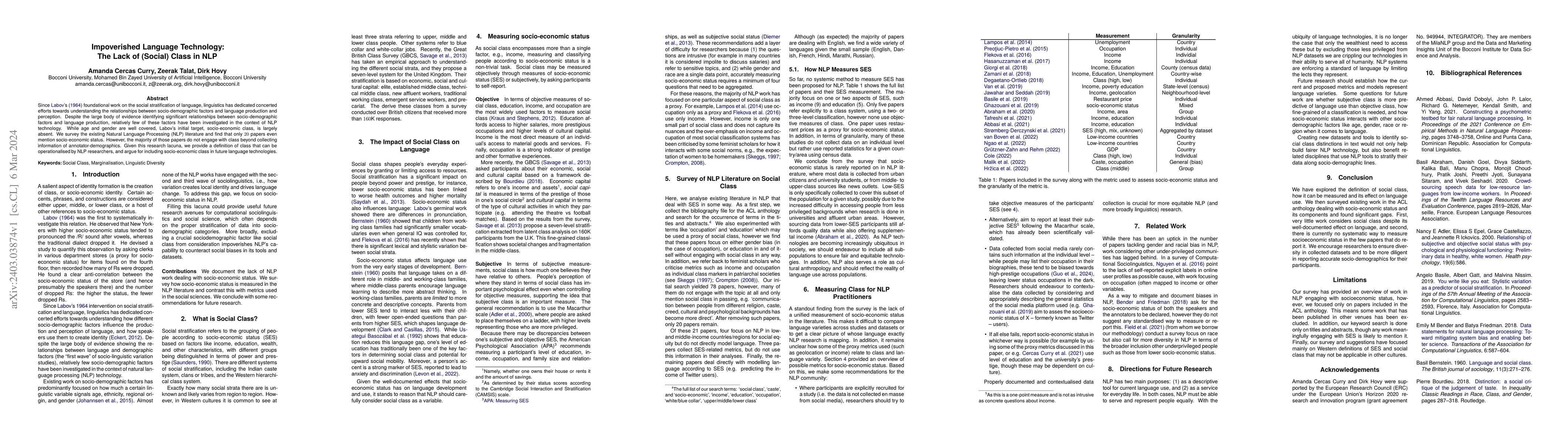 Thumbnail for Impoverished Language Technology: The Lack of (Social) Class in NLP