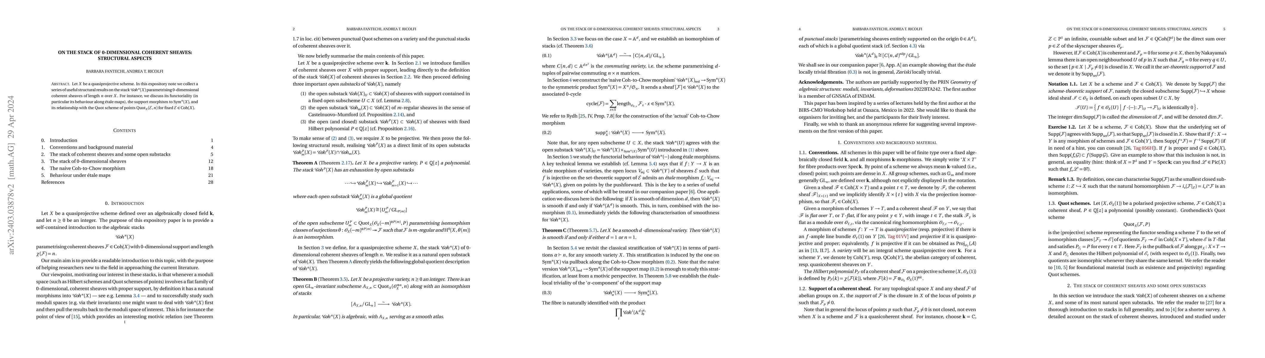 Thumbnail for On the stack of 0-dimensional coherent sheaves: structural aspects