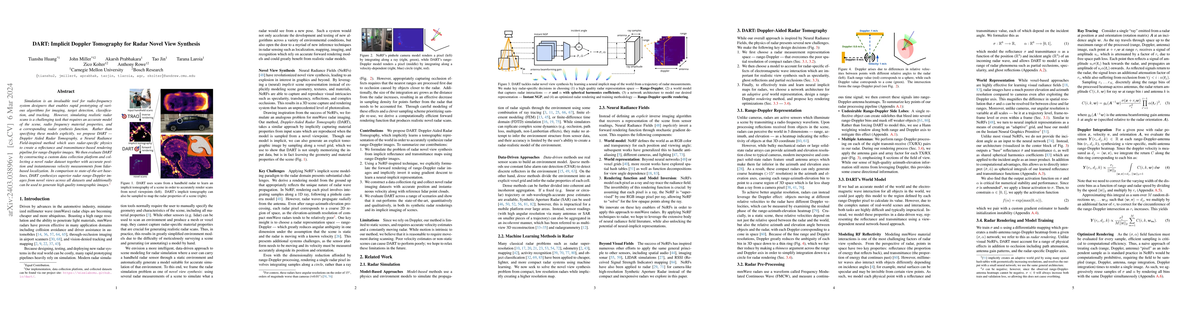 Thumbnail for DART: Implicit Doppler Tomography for Radar Novel View Synthesis