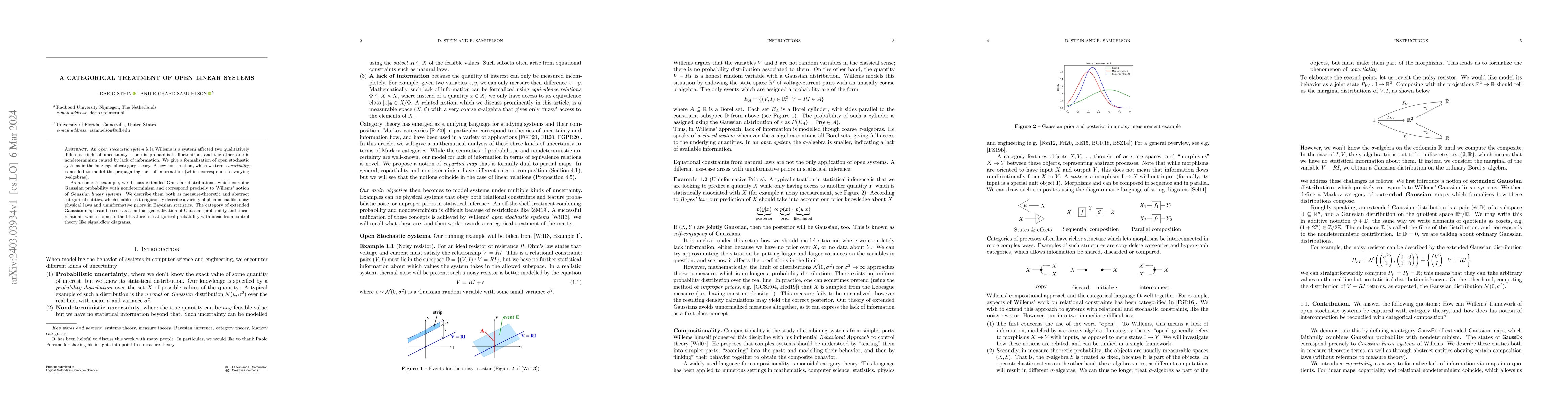 Thumbnail for A Categorical Treatment of Open Linear Systems