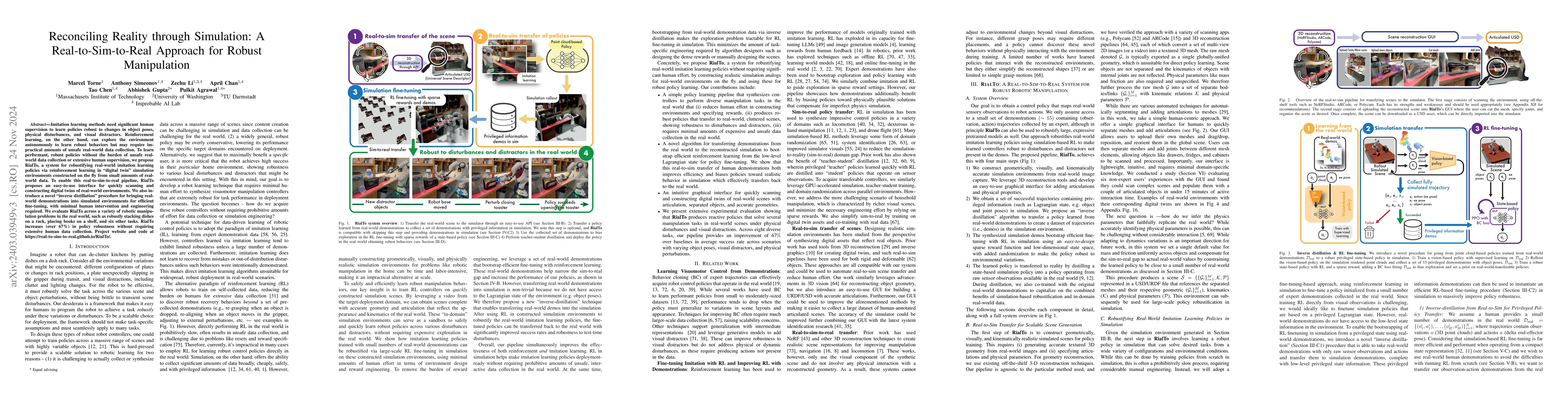 Thumbnail for Reconciling Reality through Simulation: A Real-to-Sim-to-Real Approach
  for Robust Manipulation