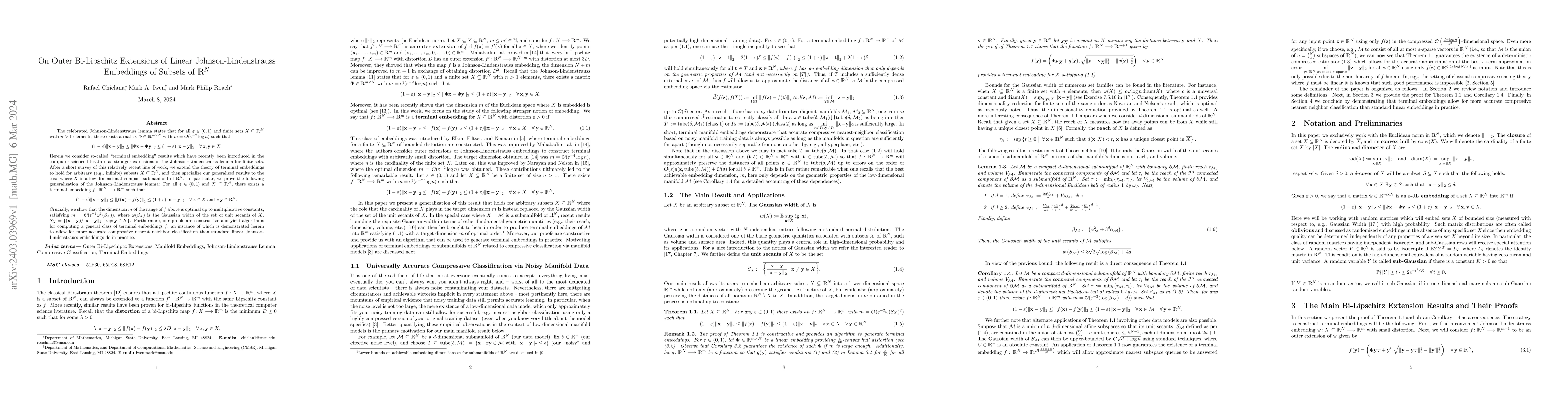 Thumbnail for On Outer Bi-Lipschitz Extensions of Linear Johnson-Lindenstrauss
  Embeddings of Subsets of $\mathbb{R}^N$
