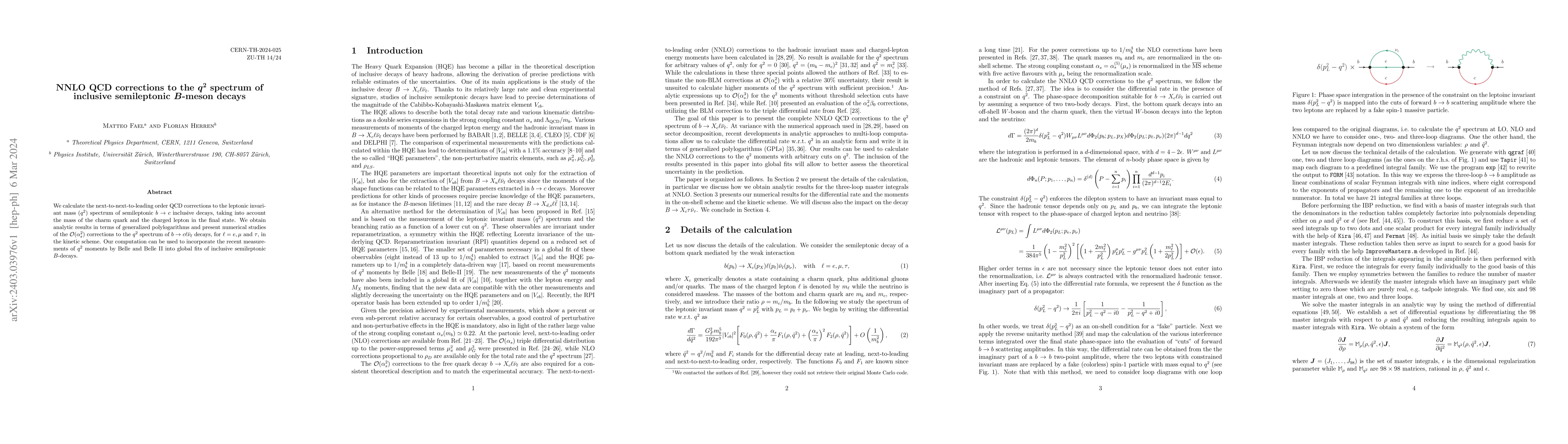 Thumbnail for NNLO QCD corrections to the $q^2$ spectrum of inclusive semileptonic
  $B$-meson decays