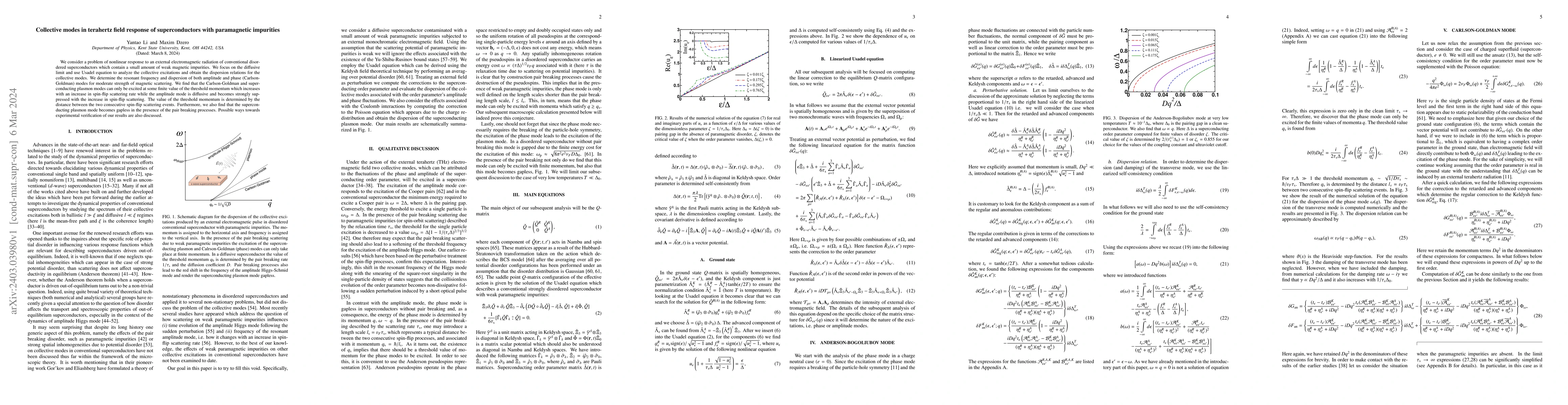 Thumbnail for Collective modes in terahertz field response of superconductors with
  paramagnetic impurities