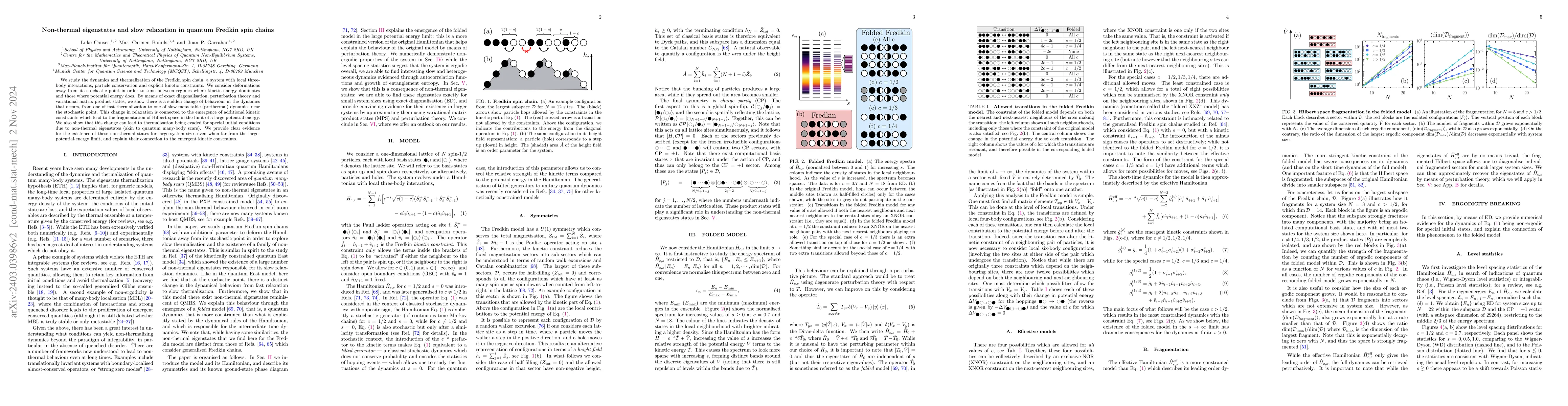 Thumbnail for Quantum many-body scars and non-thermal behaviour in Fredkin spin chains