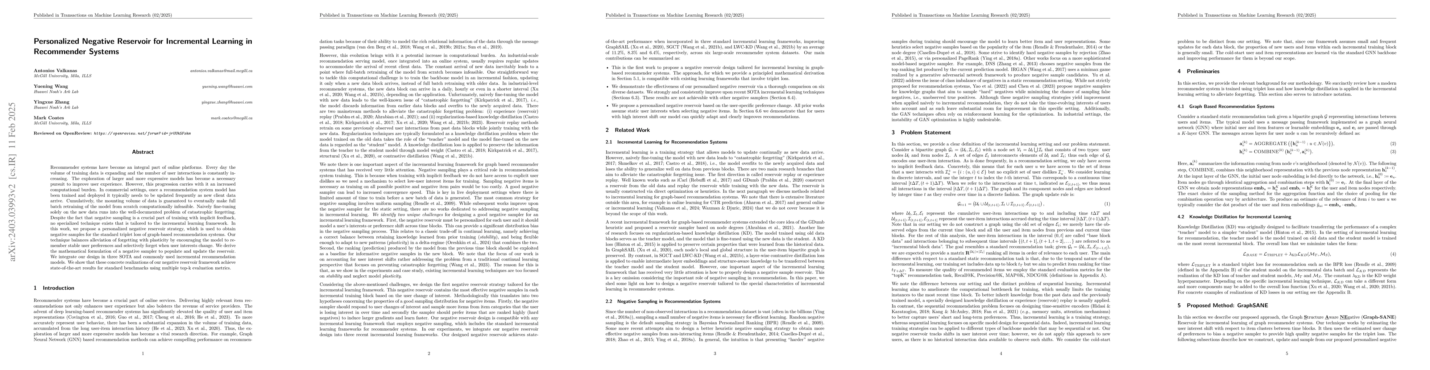 Thumbnail for Personalized Negative Reservoir for Incremental Learning in Recommender
  Systems