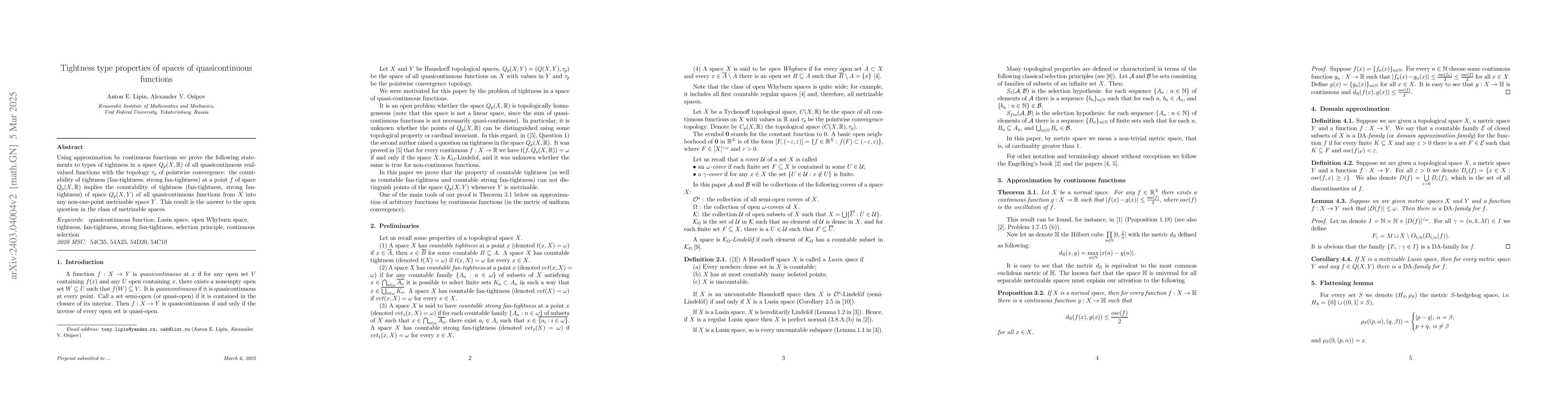 Thumbnail for Approximation by continuous functions and its applications