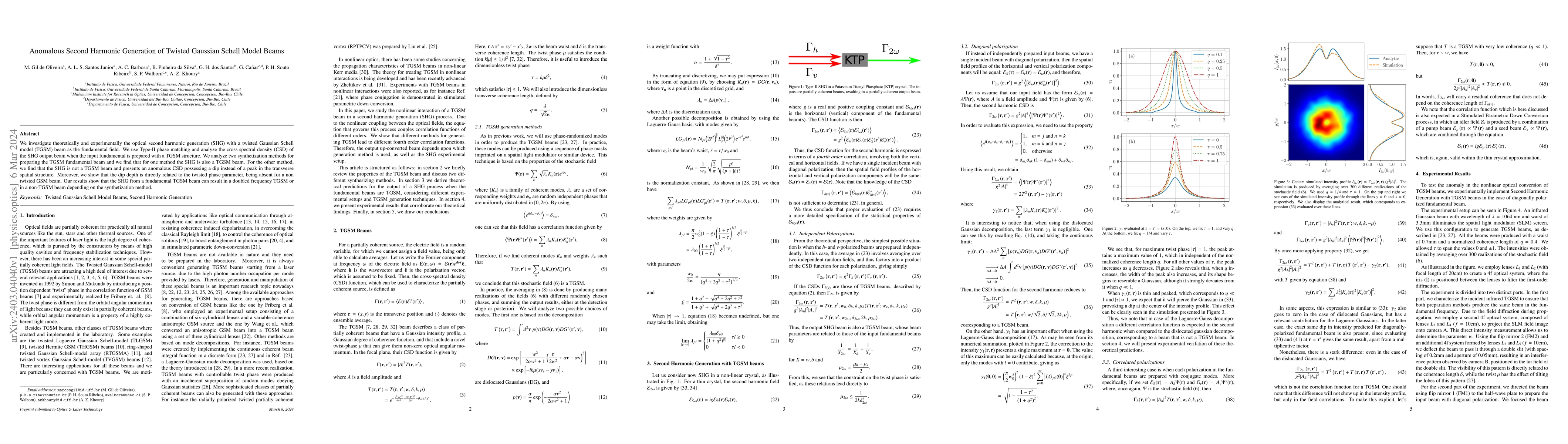 Thumbnail for Anomalous Second Harmonic Generation of Twisted Gaussian Schell Model
  Beams