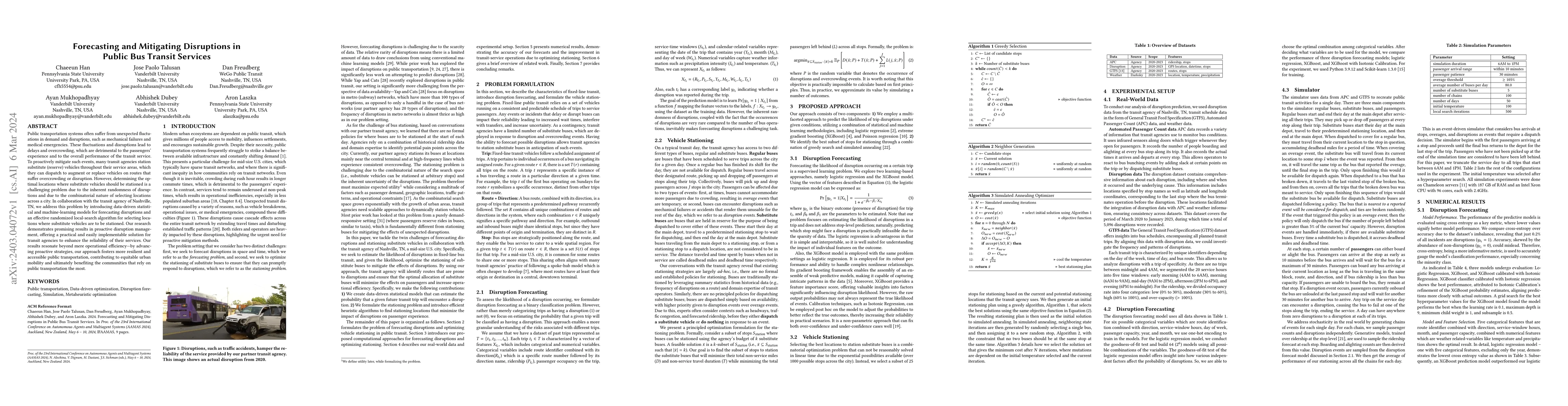 Thumbnail for Forecasting and Mitigating Disruptions in Public Bus Transit Services