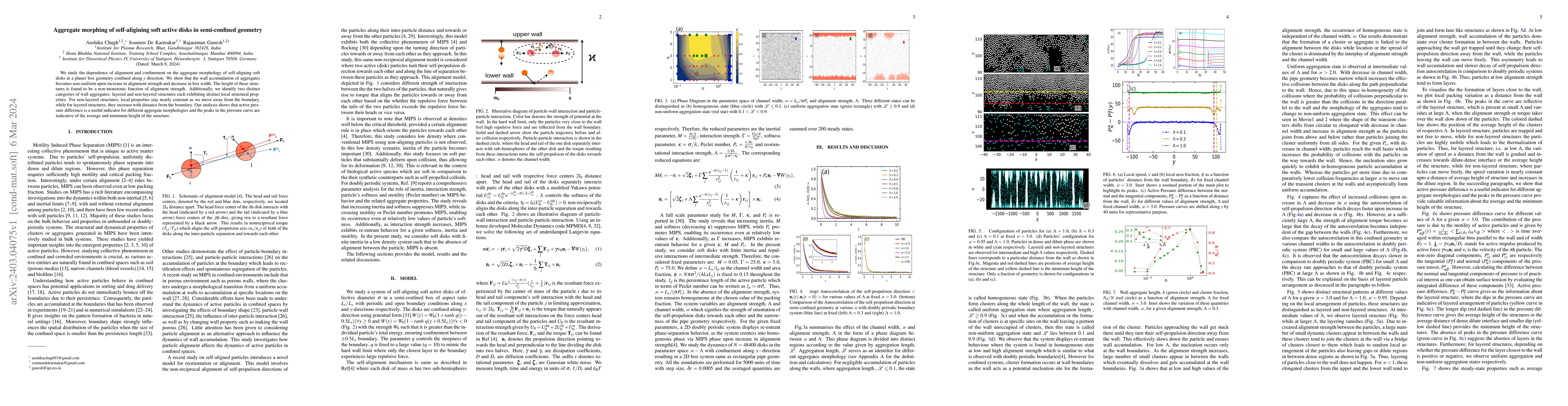 Thumbnail for Aggregate morphing of self-aligining soft active disks in semi-confined
  geometry