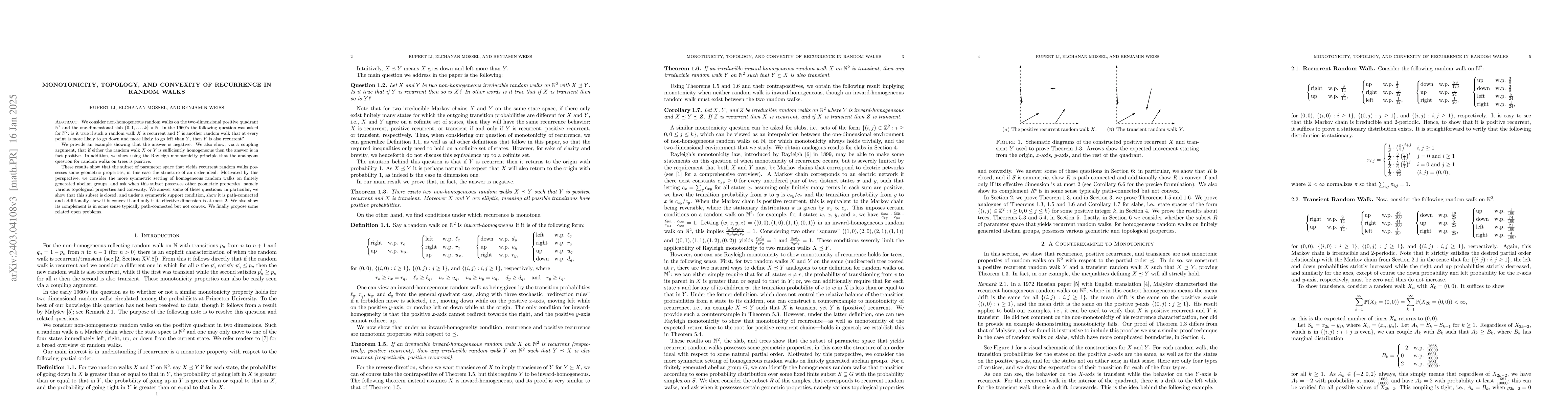Thumbnail for Monotonicity of Recurrence in Random Walks