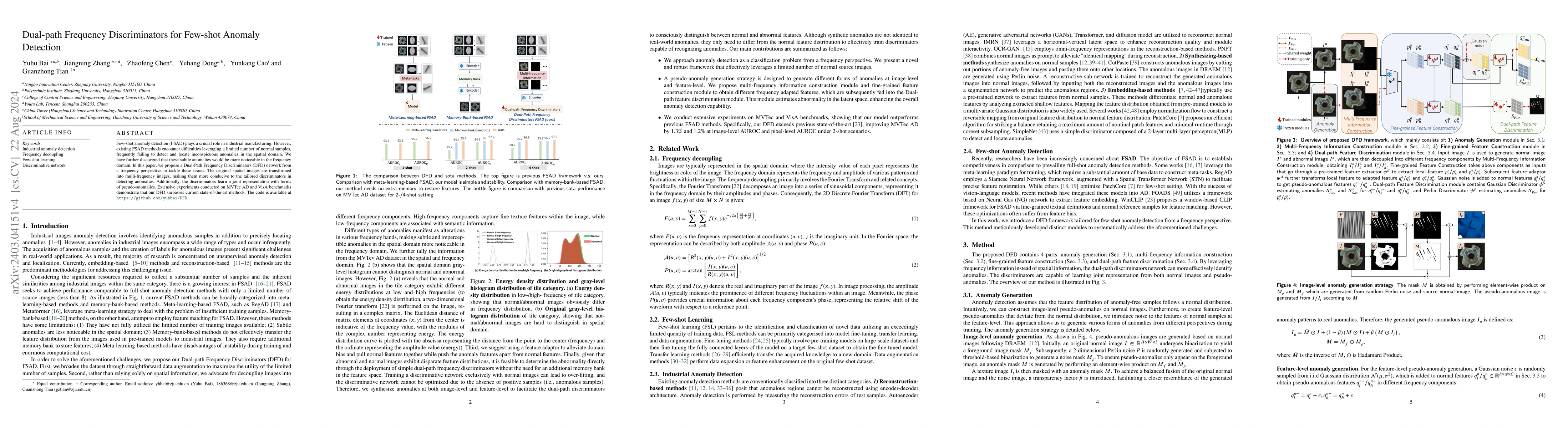 Thumbnail for Dual-path Frequency Discriminators for Few-shot Anomaly Detection