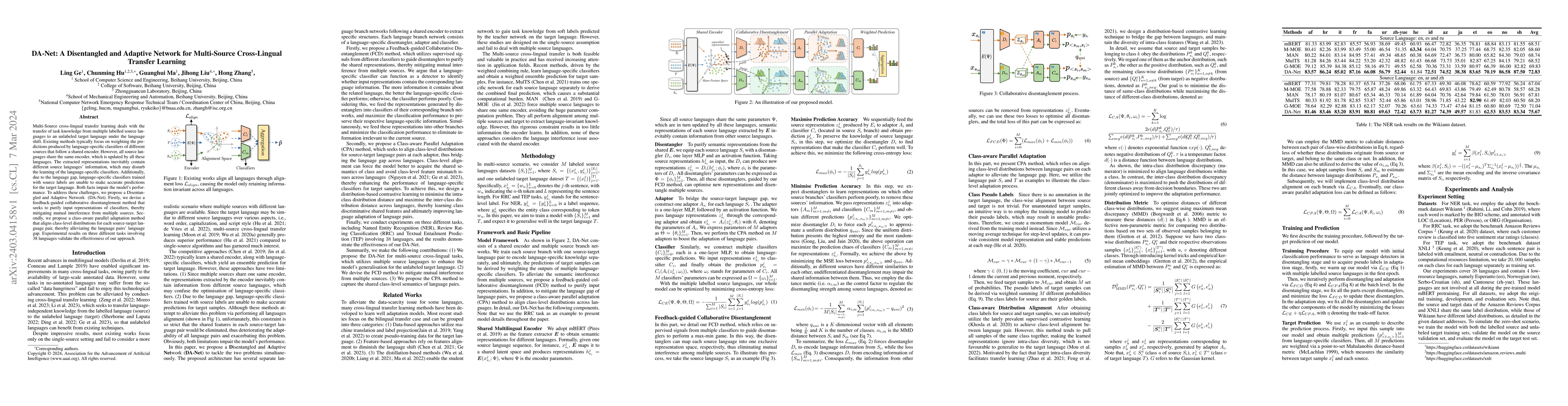 Thumbnail for DA-Net: A Disentangled and Adaptive Network for Multi-Source
  Cross-Lingual Transfer Learning