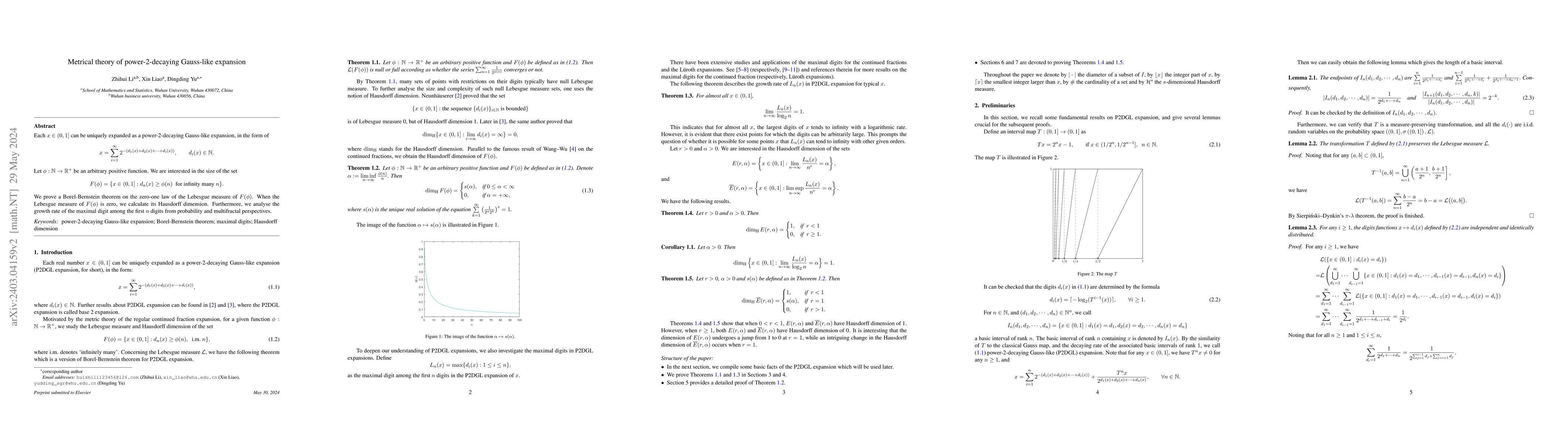 Thumbnail for Metrical theory of power-2-decaying Gauss-like expansion