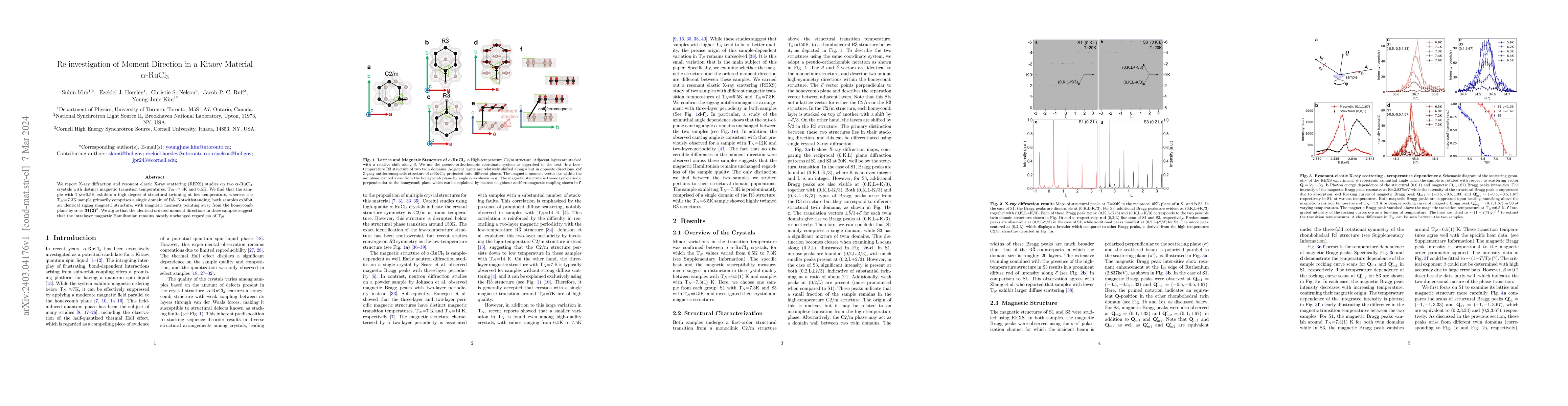 Thumbnail for Re-investigation of Moment Direction in a Kitaev Material
  $\alpha$-RuCl$_{3}$