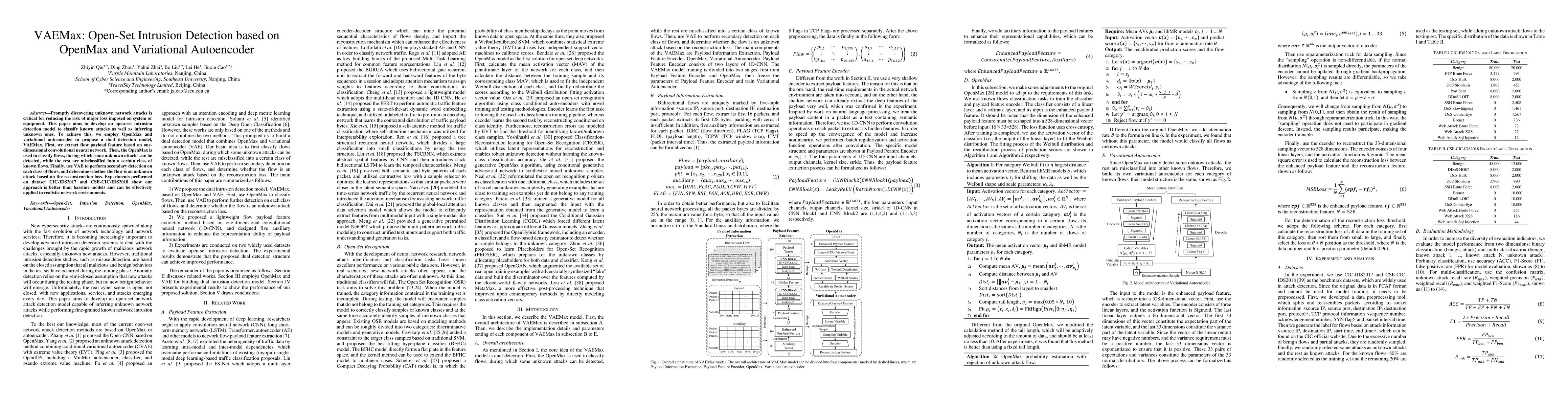 Thumbnail for VAEMax: Open-Set Intrusion Detection based on OpenMax and Variational
  Autoencoder