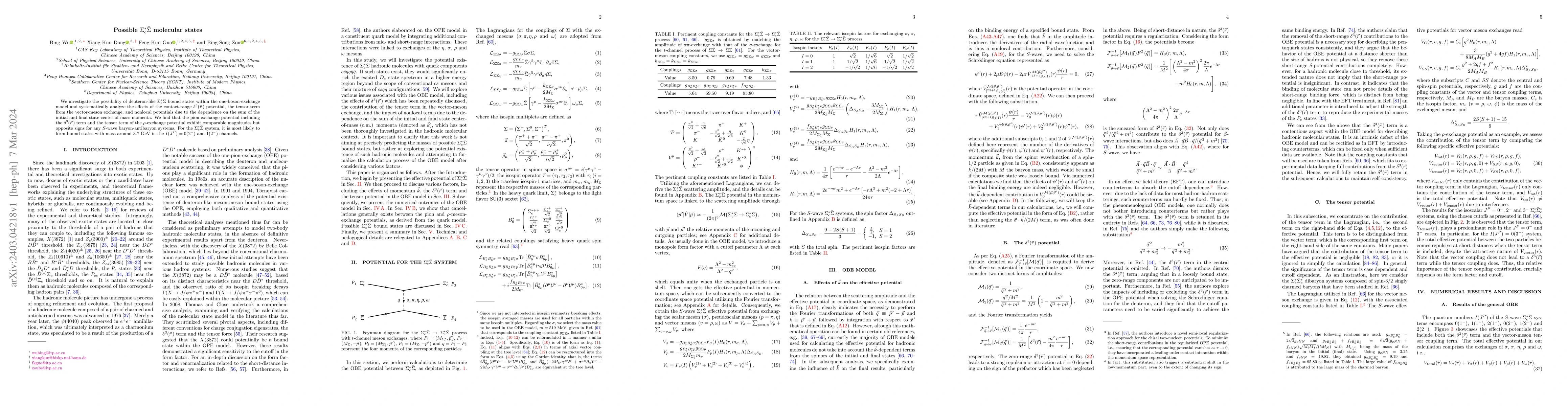 Thumbnail for Possible $\Sigma_c^* \bar{\Sigma}$ molecular states