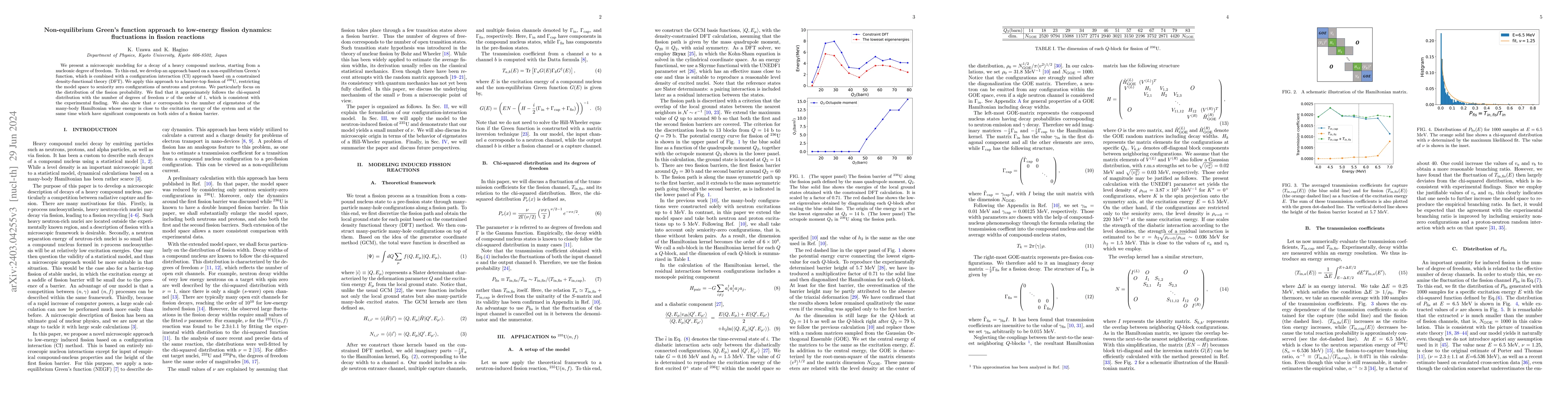 Thumbnail for Non-equilibrium Green's function approach to low-energy fission
  dynamics: fluctuations in fission reactions