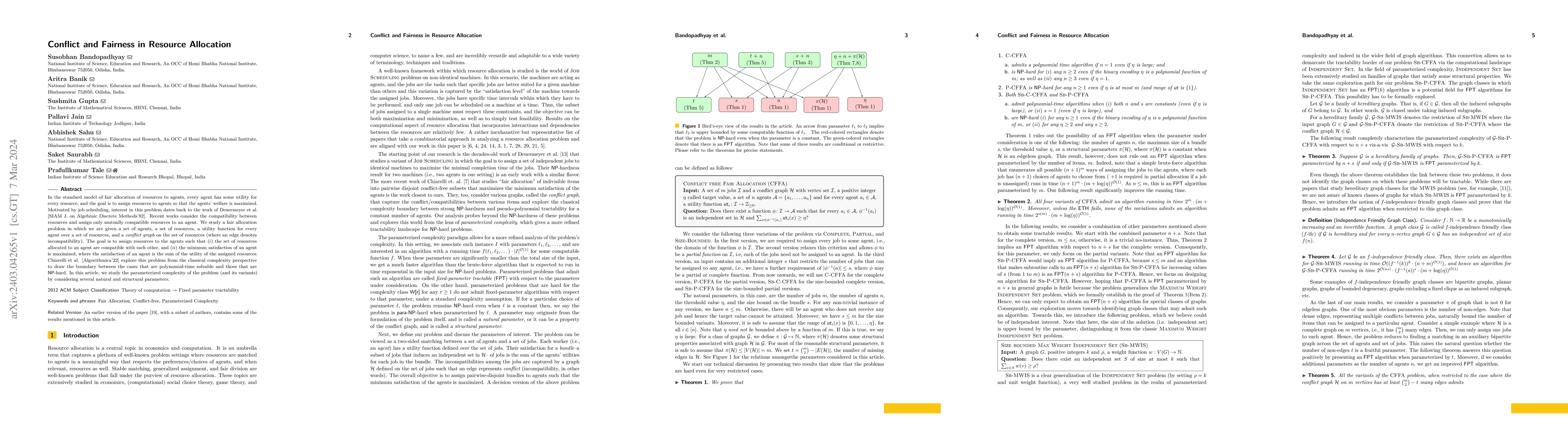 Thumbnail for Conflict and Fairness in Resource Allocation