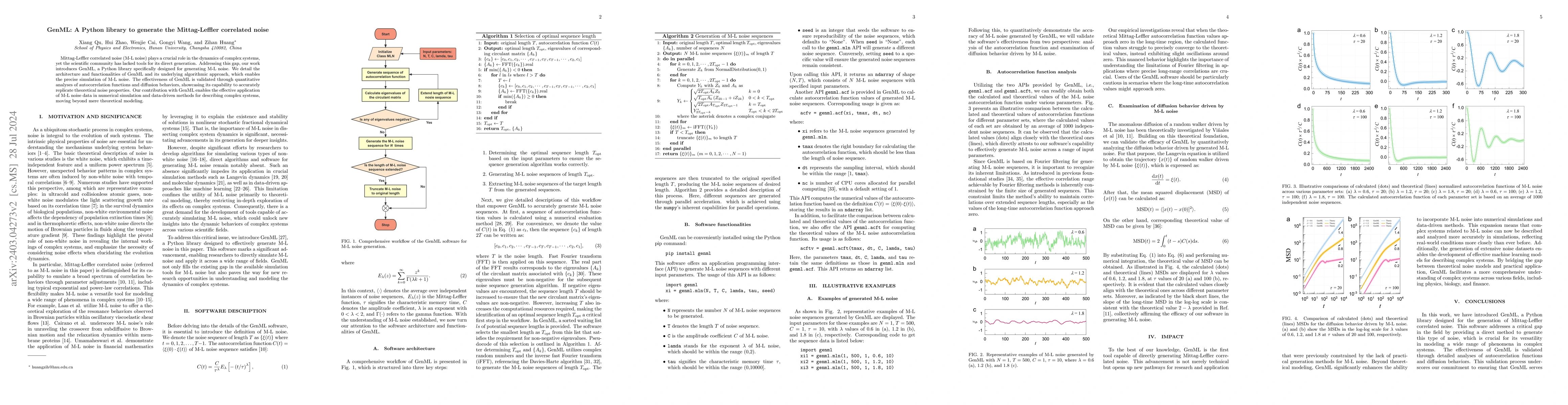 Thumbnail for GenML: A Python Library to Generate the Mittag-Leffler Correlated Noise