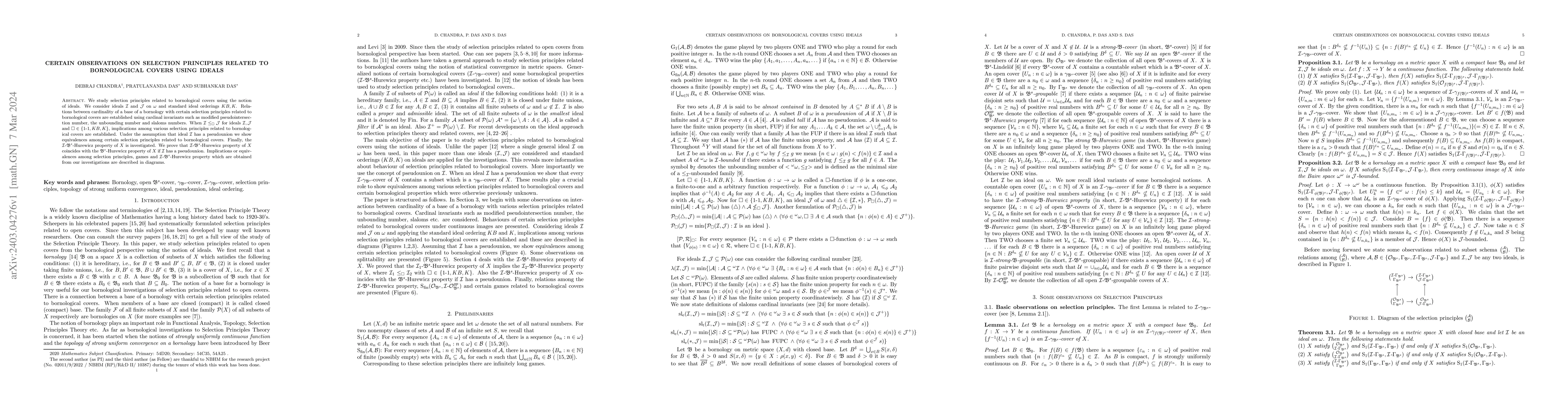 Thumbnail for Certain observations on selection principles related to bornological
  covers using ideals
