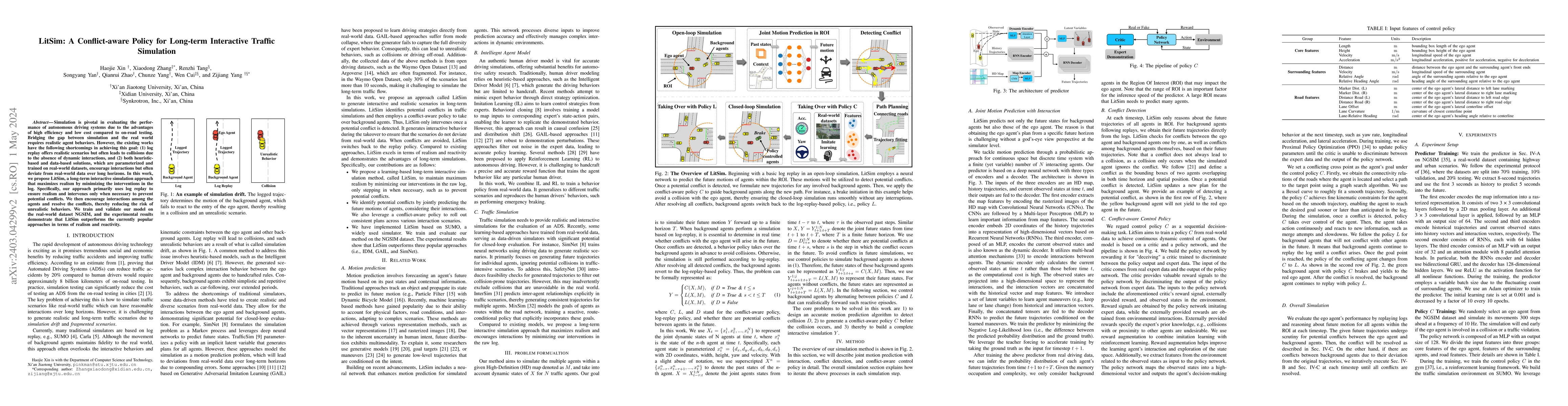 Thumbnail for LitSim: A Conflict-aware Policy for Long-term Interactive Traffic
  Simulation