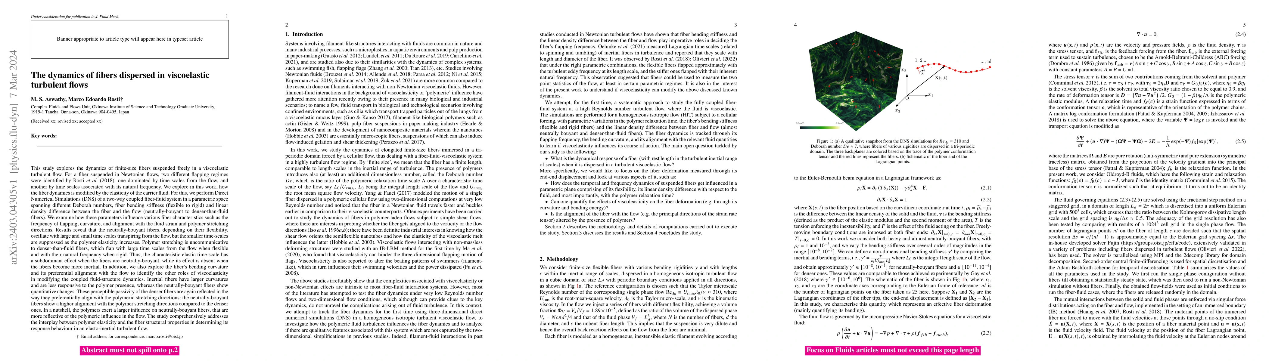 Thumbnail for The dynamics of fibers dispersed in viscoelastic turbulent flows