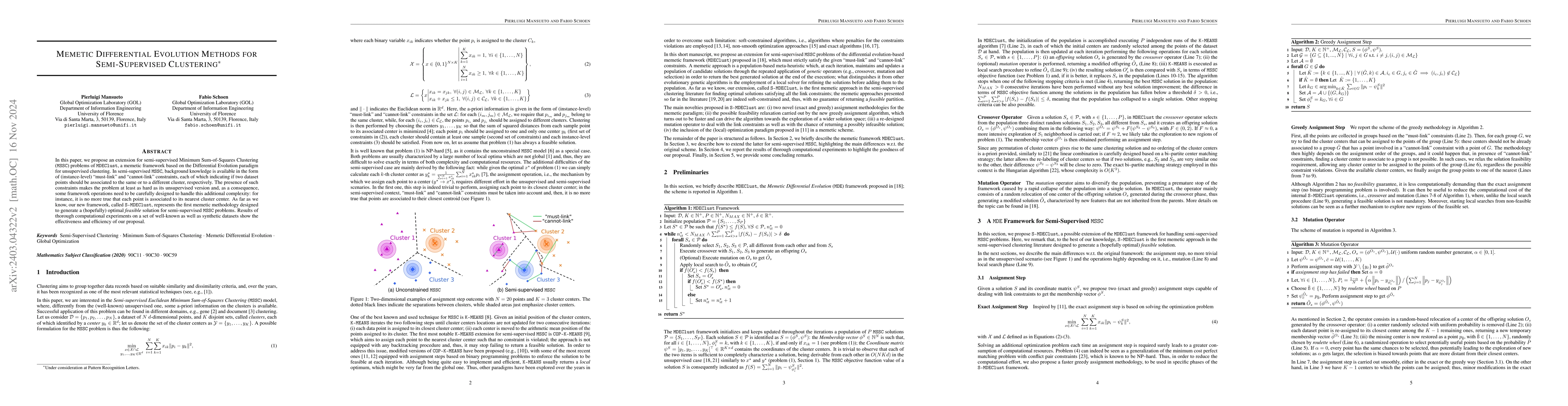 Thumbnail for Memetic Differential Evolution Methods for Semi-Supervised Clustering