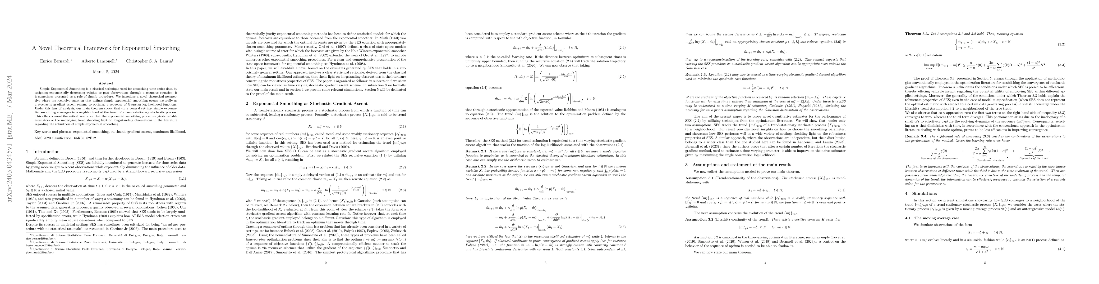 Thumbnail for A Novel Theoretical Framework for Exponential Smoothing