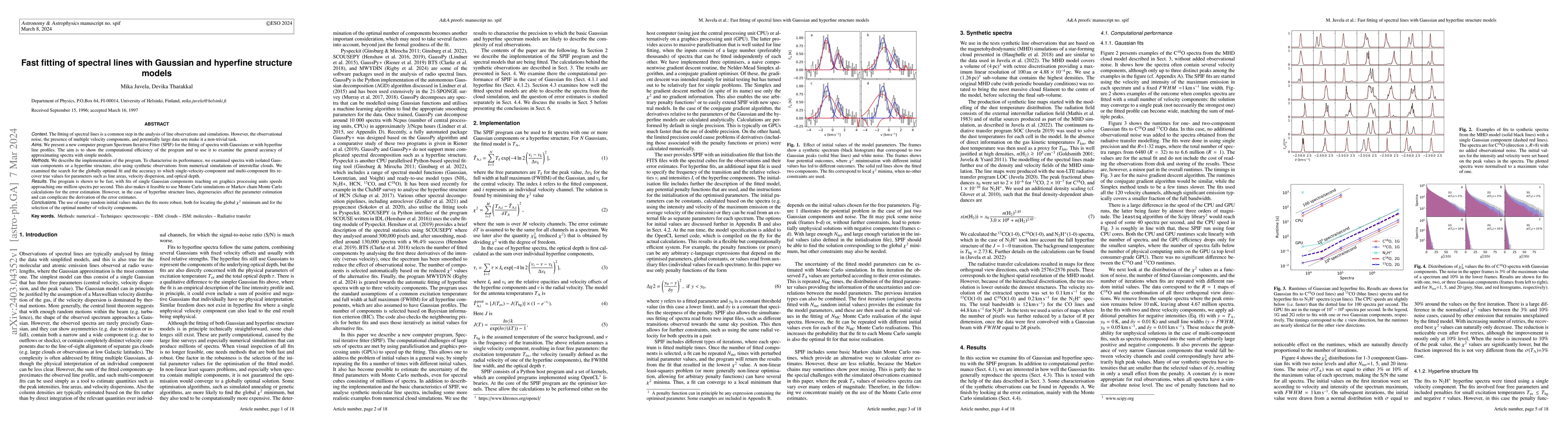 Thumbnail for Fast fitting of spectral lines with Gaussian and hyperfine structure
  models