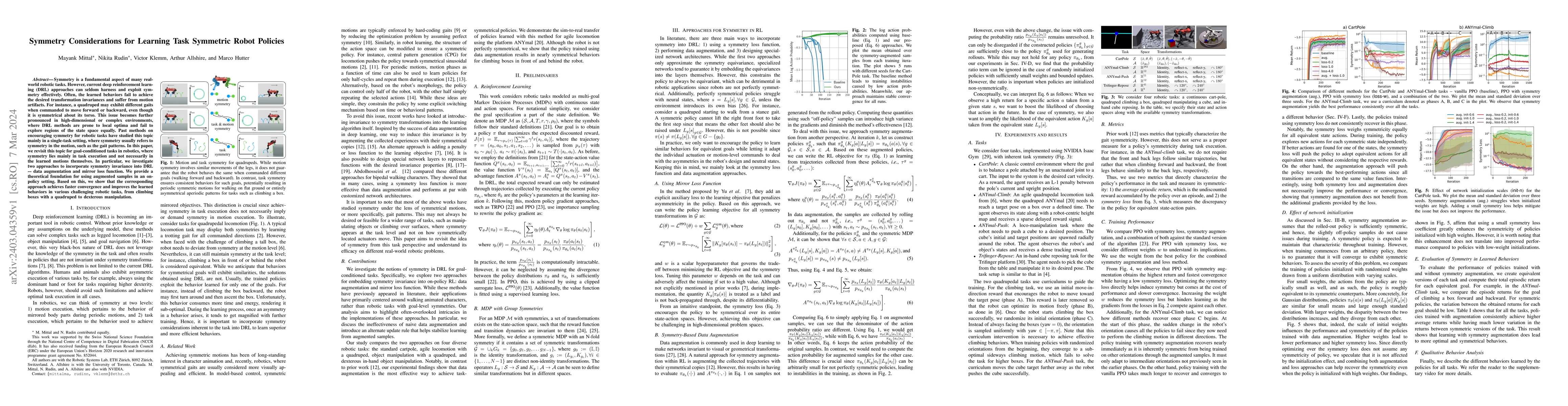 Thumbnail for Symmetry Considerations for Learning Task Symmetric Robot Policies