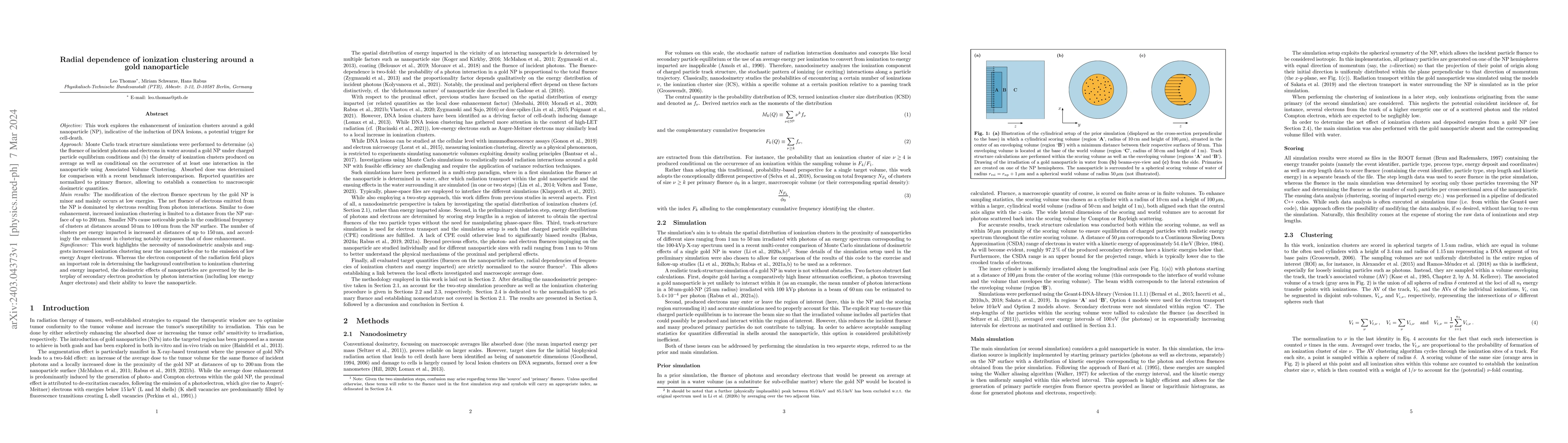 Thumbnail for Radial dependence of ionization clustering around a gold nanoparticle
