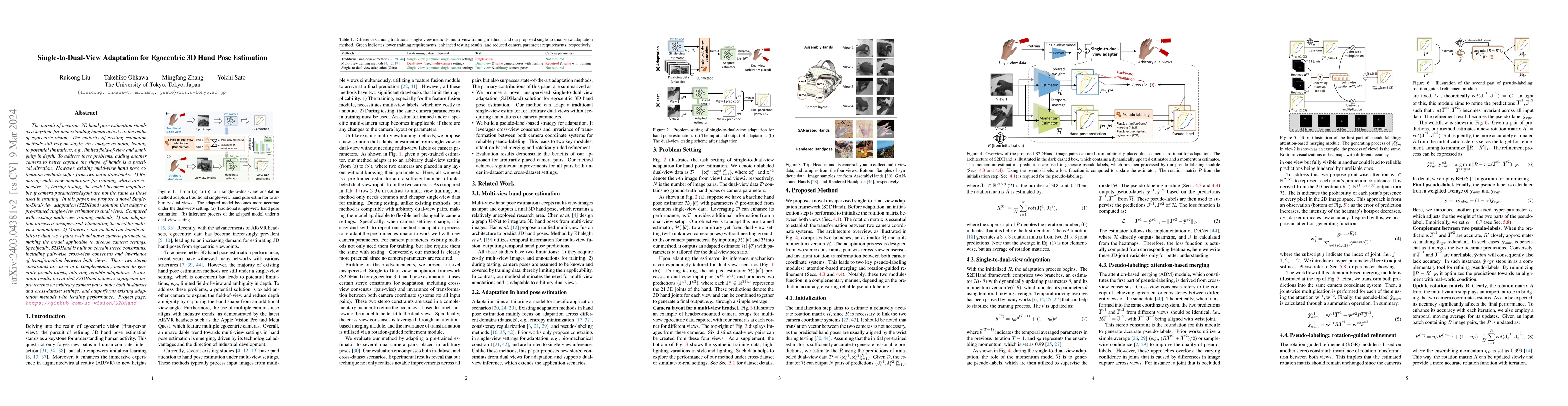 Thumbnail for Single-to-Dual-View Adaptation for Egocentric 3D Hand Pose Estimation