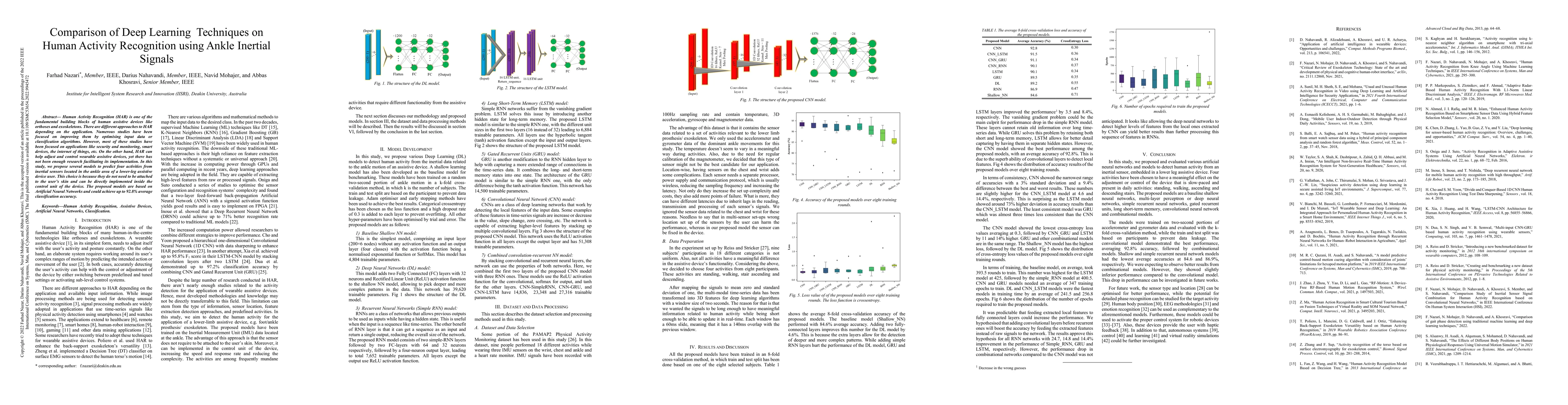 Thumbnail for Comparison of Deep Learning Techniques on Human Activity Recognition
  using Ankle Inertial Signals