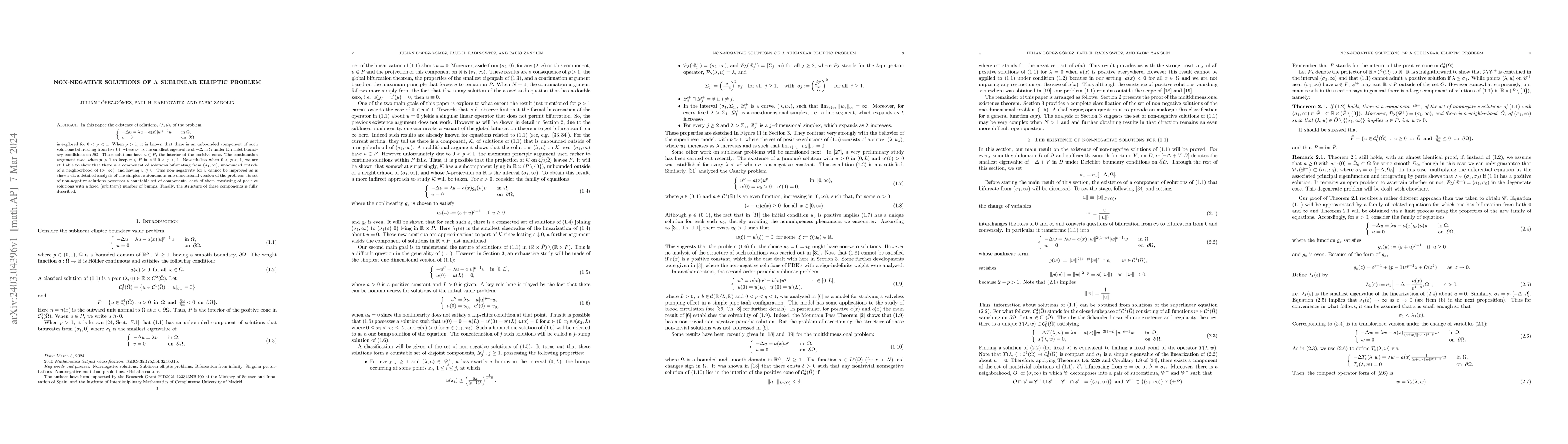 Thumbnail for Non-negative solutions of a sublinear elliptic problem