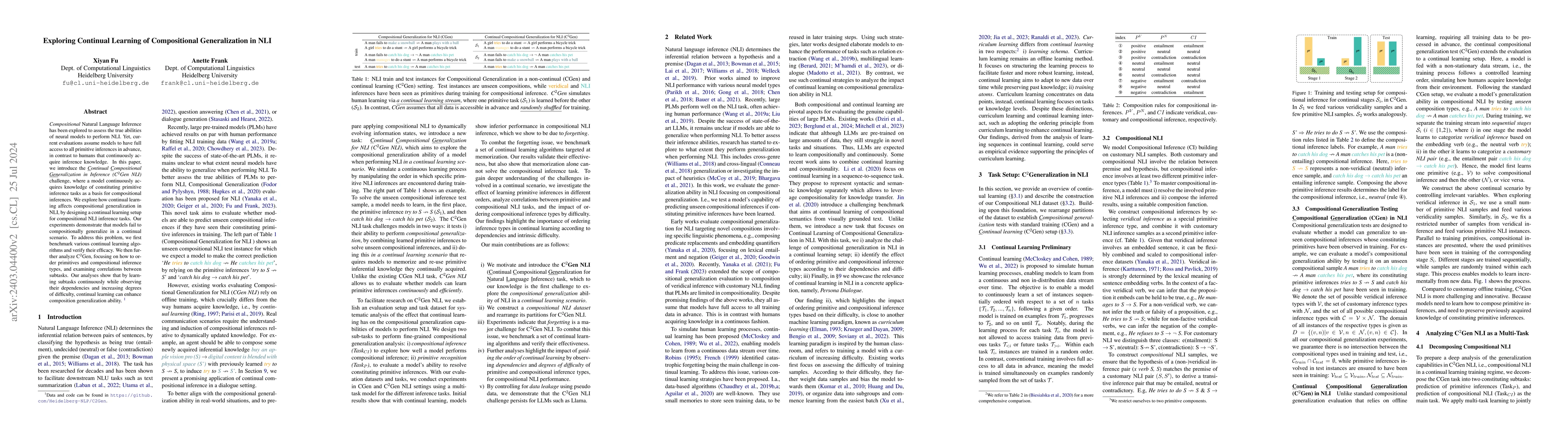 Thumbnail for Exploring Continual Learning of Compositional Generalization in NLI
