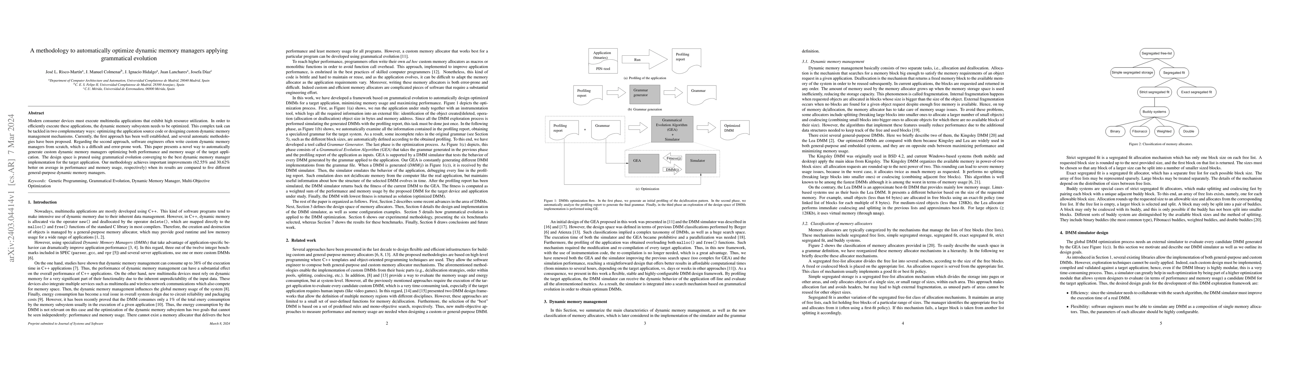Thumbnail for A methodology to automatically optimize dynamic memory managers applying
  grammatical evolution