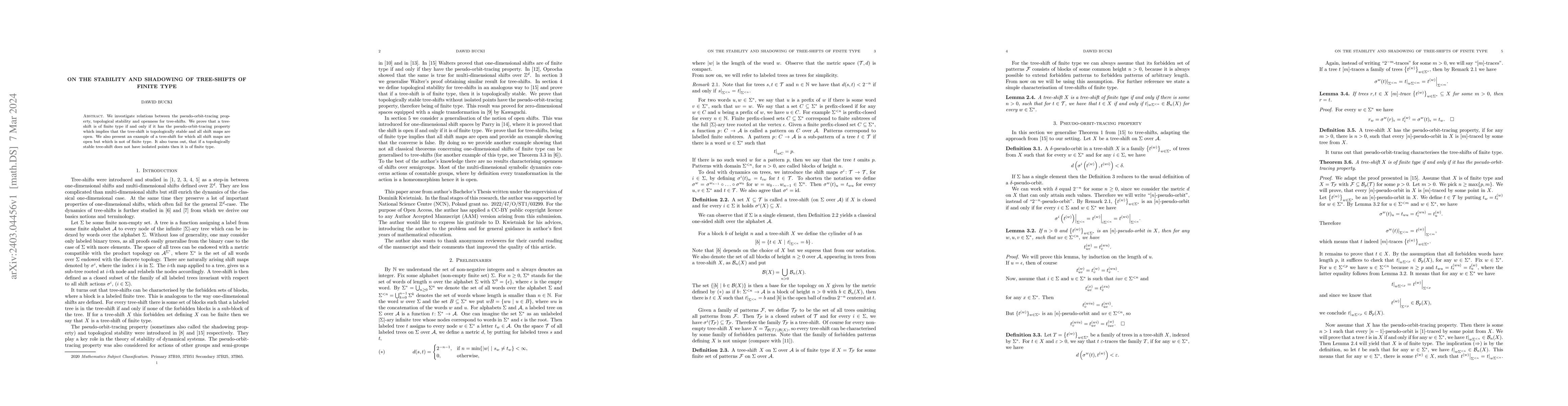 Thumbnail for On the stability and shadowing of tree-shifts of finite type