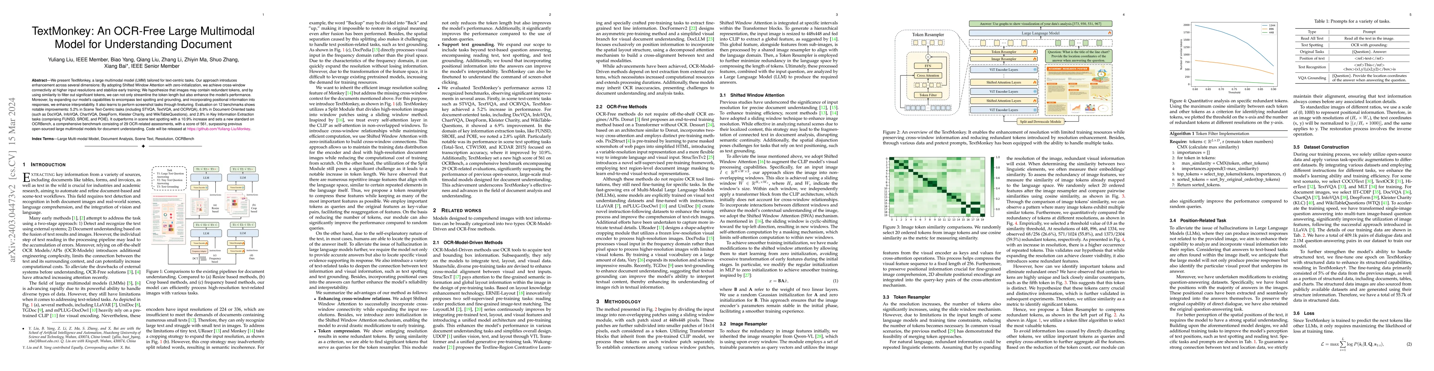 Thumbnail for TextMonkey: An OCR-Free Large Multimodal Model for Understanding
  Document