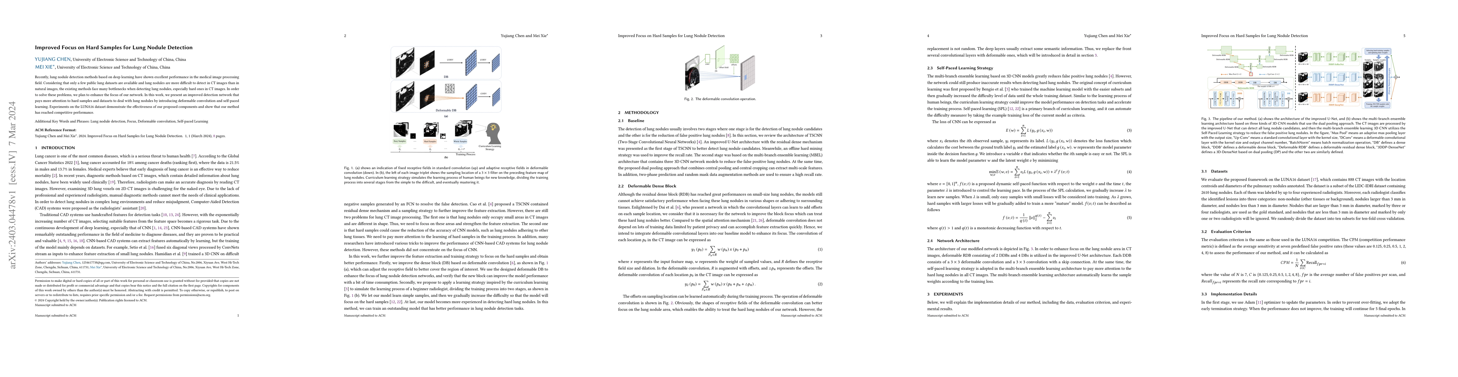 Thumbnail for Improved Focus on Hard Samples for Lung Nodule Detection