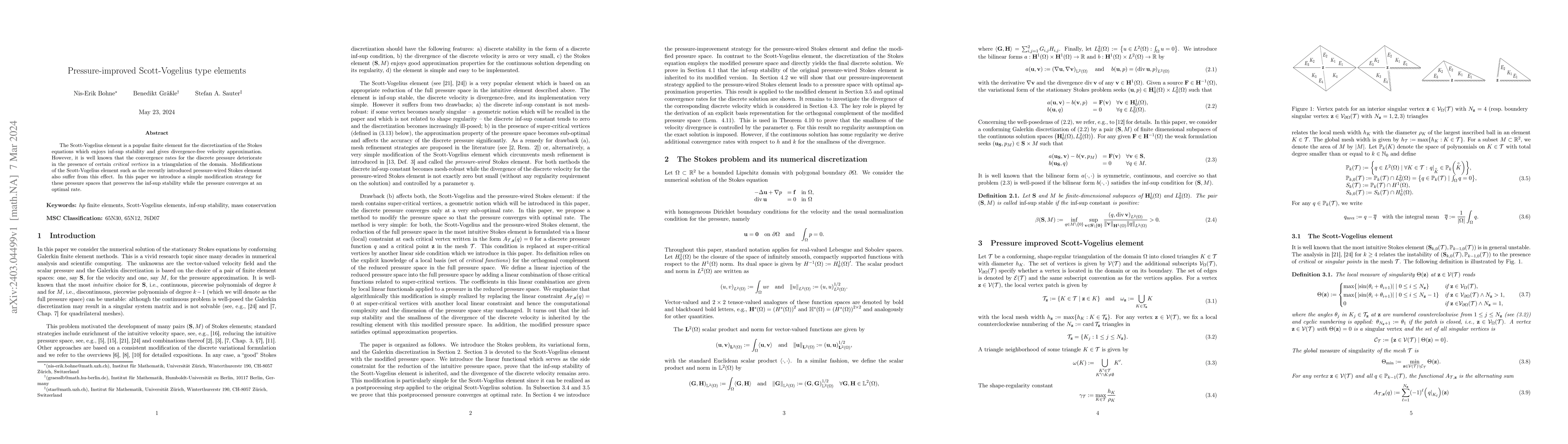 Thumbnail for Pressure-improved Scott-Vogelius type elements