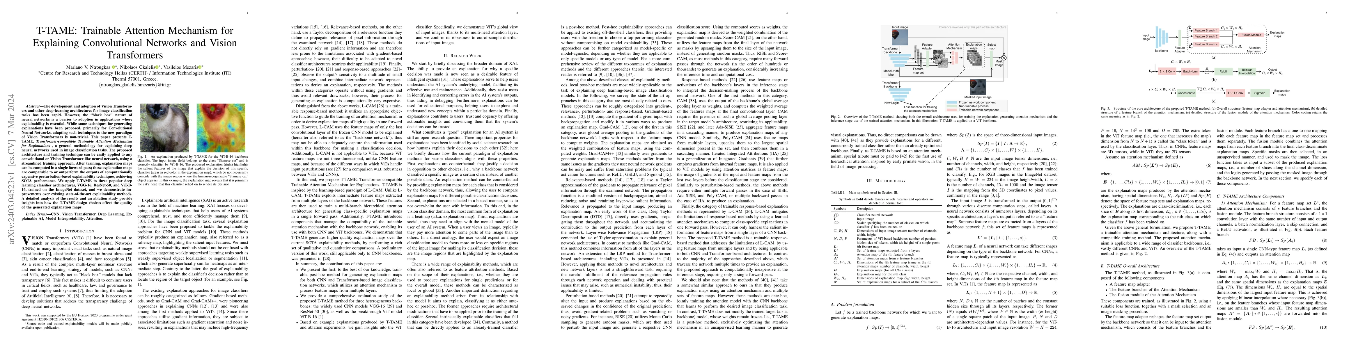 Thumbnail for T-TAME: Trainable Attention Mechanism for Explaining Convolutional
  Networks and Vision Transformers