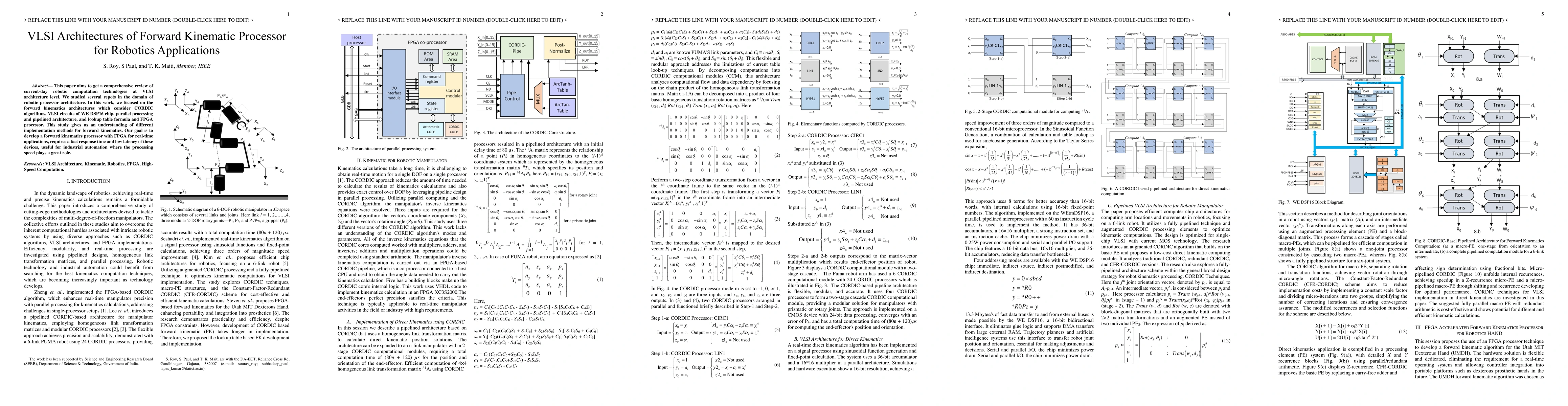 Thumbnail for VLSI Architectures of Forward Kinematic Processor for Robotics
  Applications