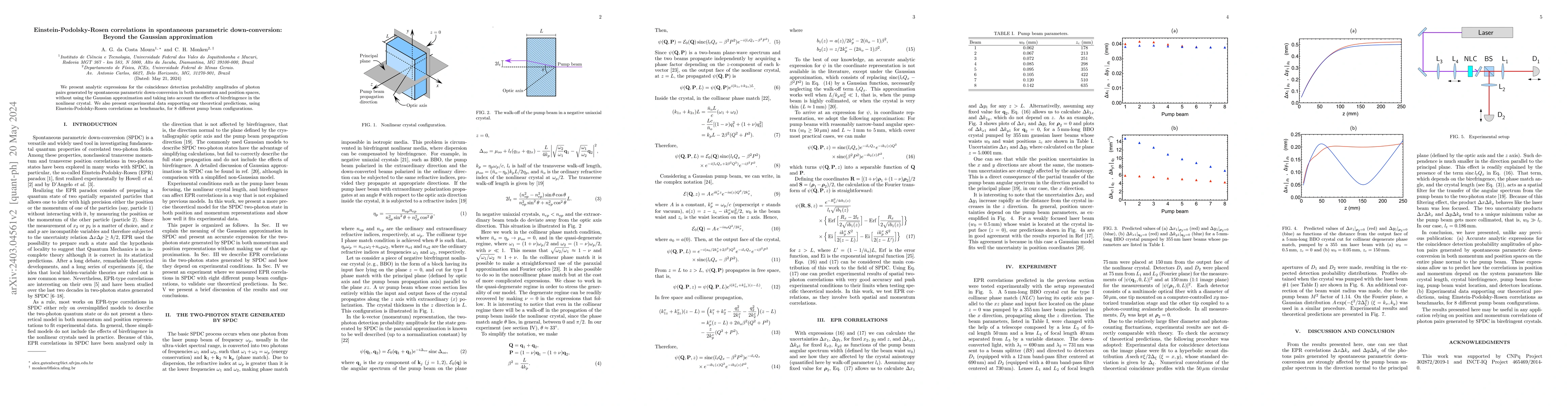Thumbnail for Einstein-Podolsky-Rosen correlations in spontaneous parametric
  down-conversion: Beyond the Gaussian approximation