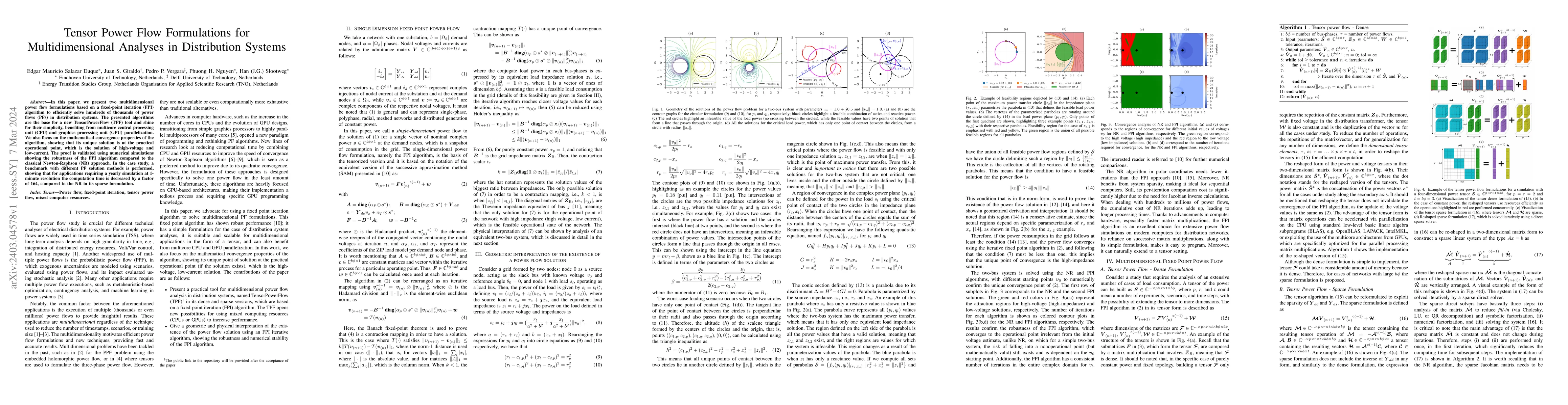Thumbnail for Tensor Power Flow Formulations for Multidimensional Analyses in
  Distribution Systems