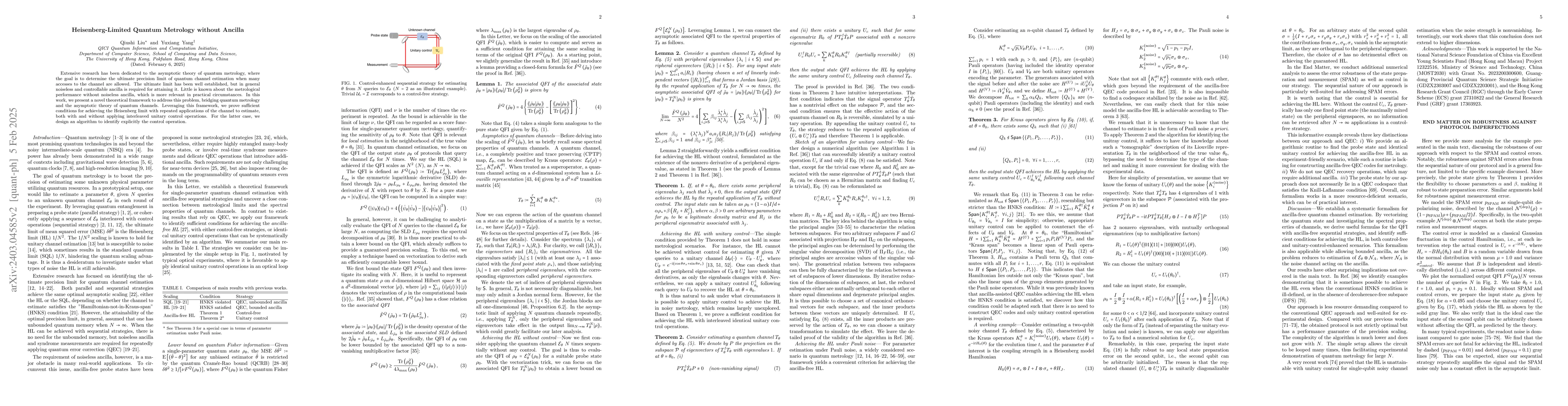 Thumbnail for Heisenberg-Limited Quantum Metrology without Ancilla