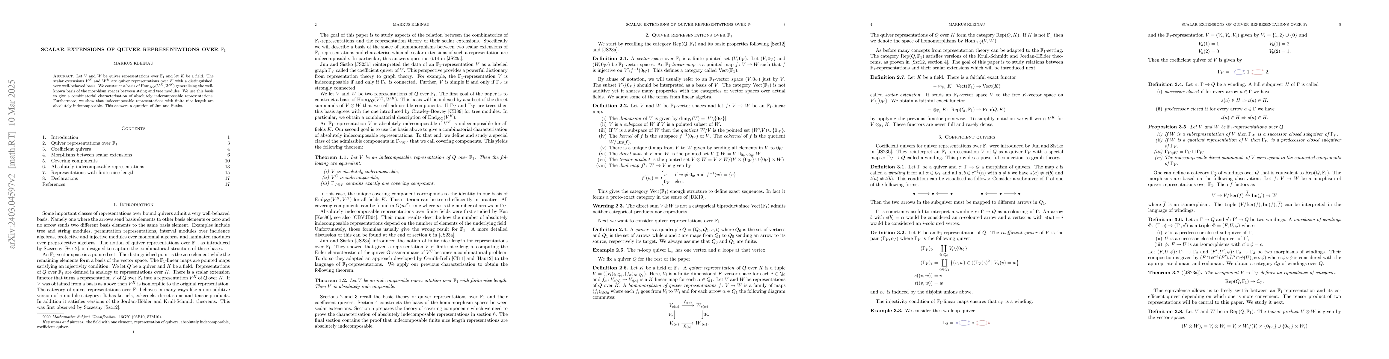 Thumbnail for Scalar extensions of quiver representations over $\mathbb{F}_1$