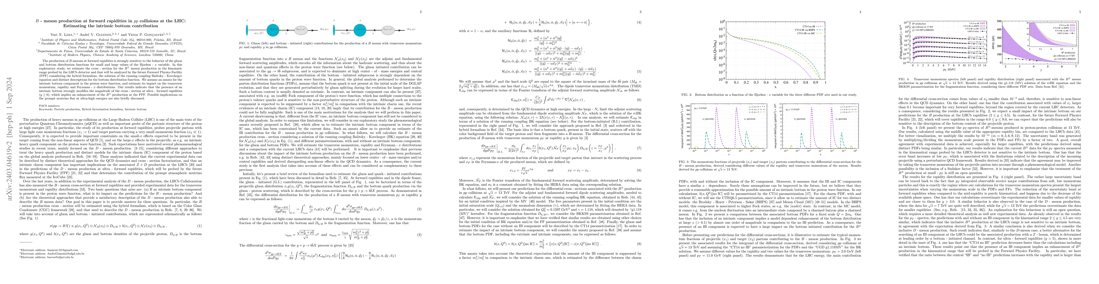 Thumbnail for $B$-meson production at forward rapidities in $pp$ collisions at the
  LHC: Estimating the intrinsic bottom contribution