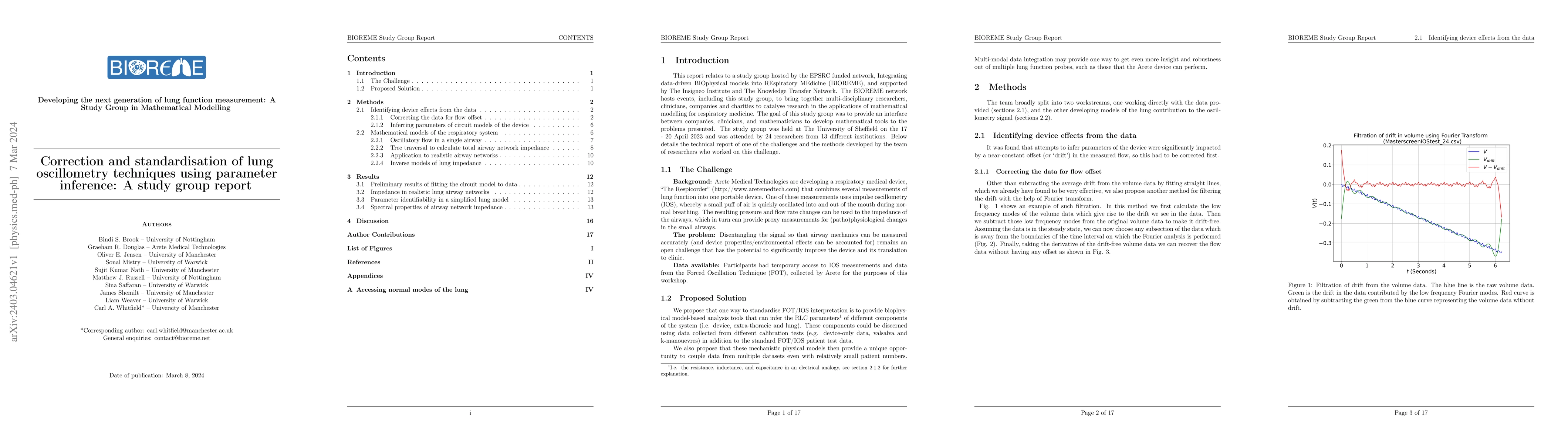 Thumbnail for Correction and standardisation of lung oscillometry techniques using
  parameter inference: A study group report