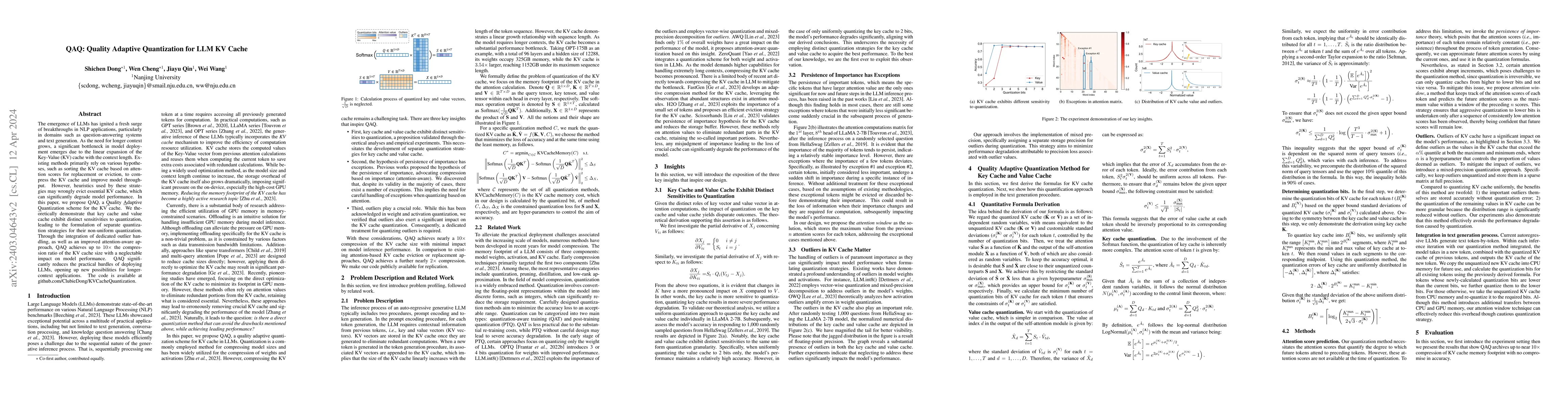 Thumbnail for QAQ: Quality Adaptive Quantization for LLM KV Cache